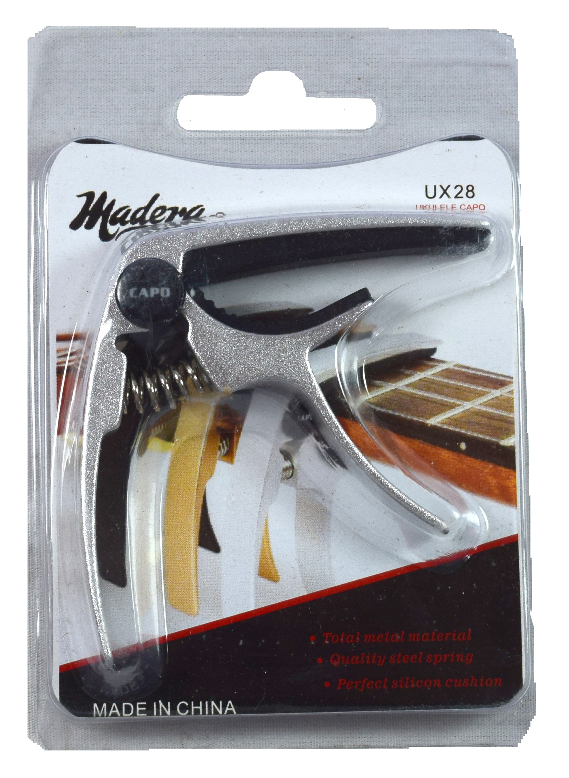 MADERA UX28 CAPO FOR UKULELE - SILVER