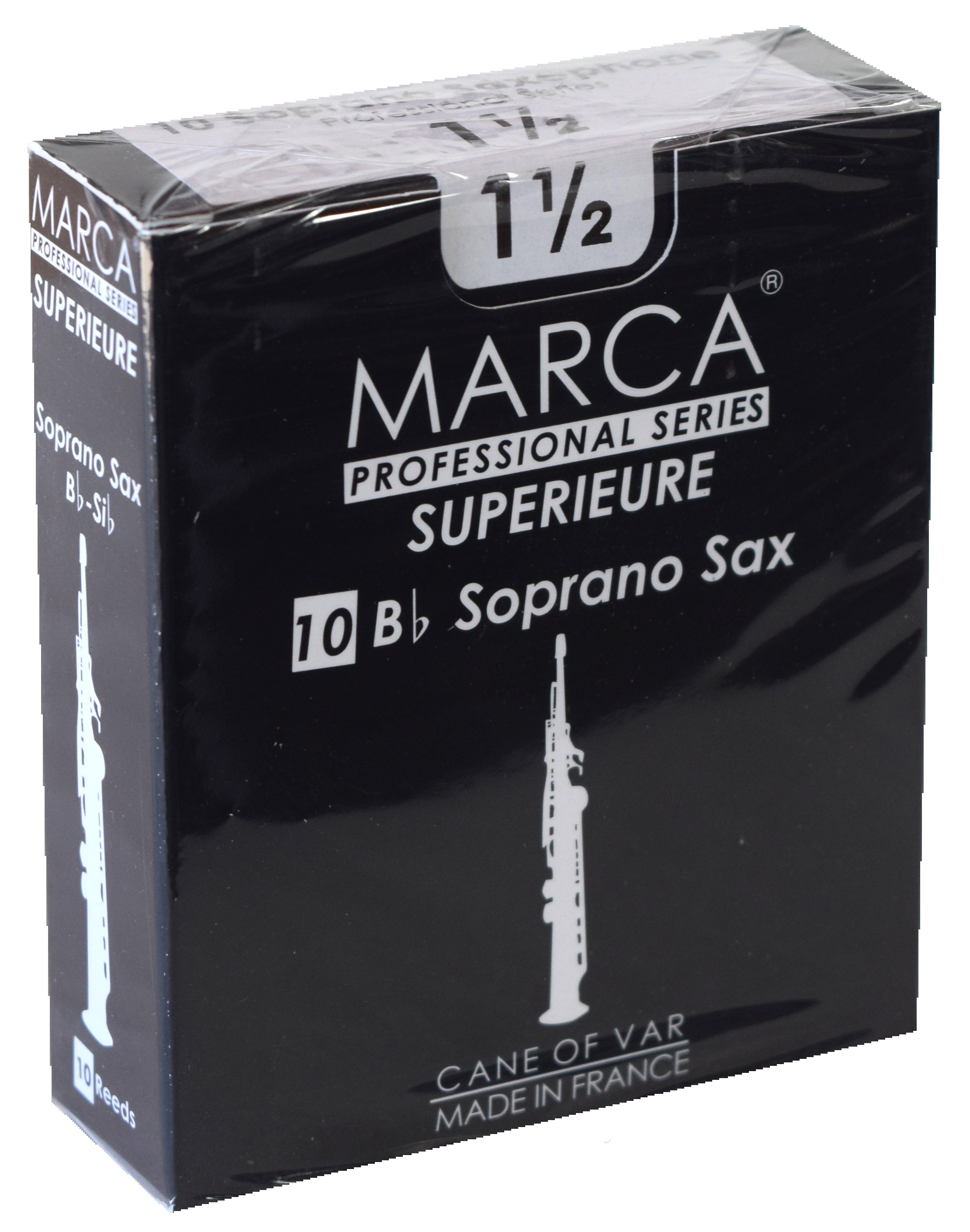 Marca Superieure - Professional Soprano Saxophone Reeds (Box of 10) - 1 1/2