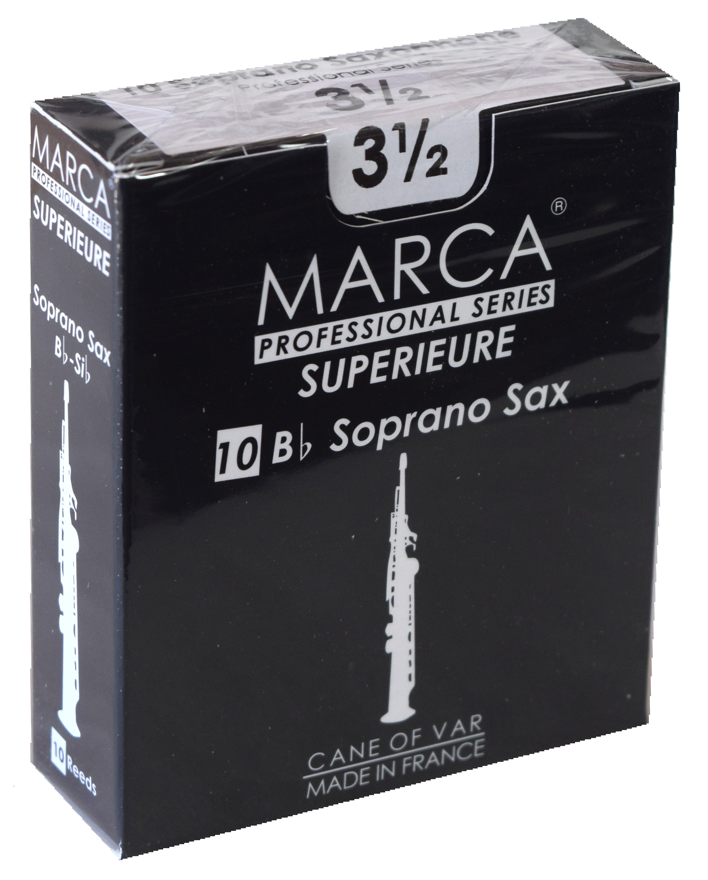 Marca Superieure - Professional Soprano Saxophone Reeds (Box of 10) - 3 1/2