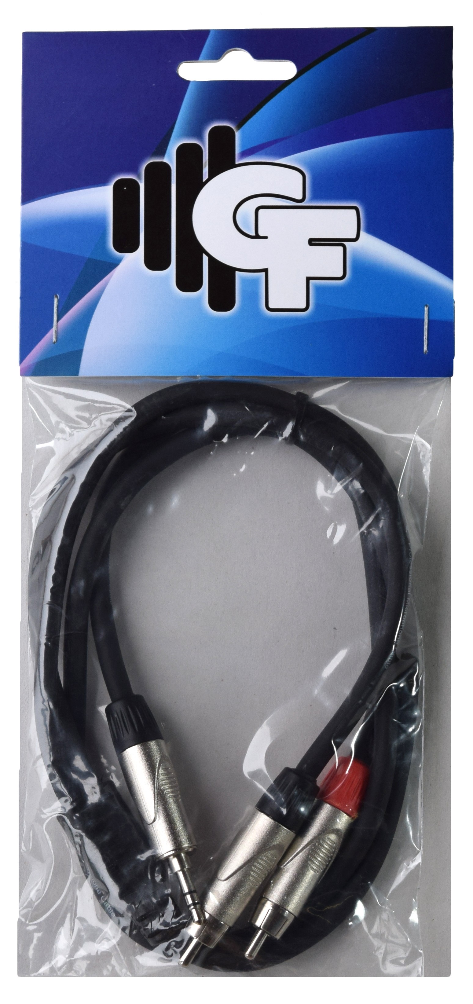 GF iPOD CABLE 1/8 STEREO TO RCA(L)RCA(R) - 3 FEET