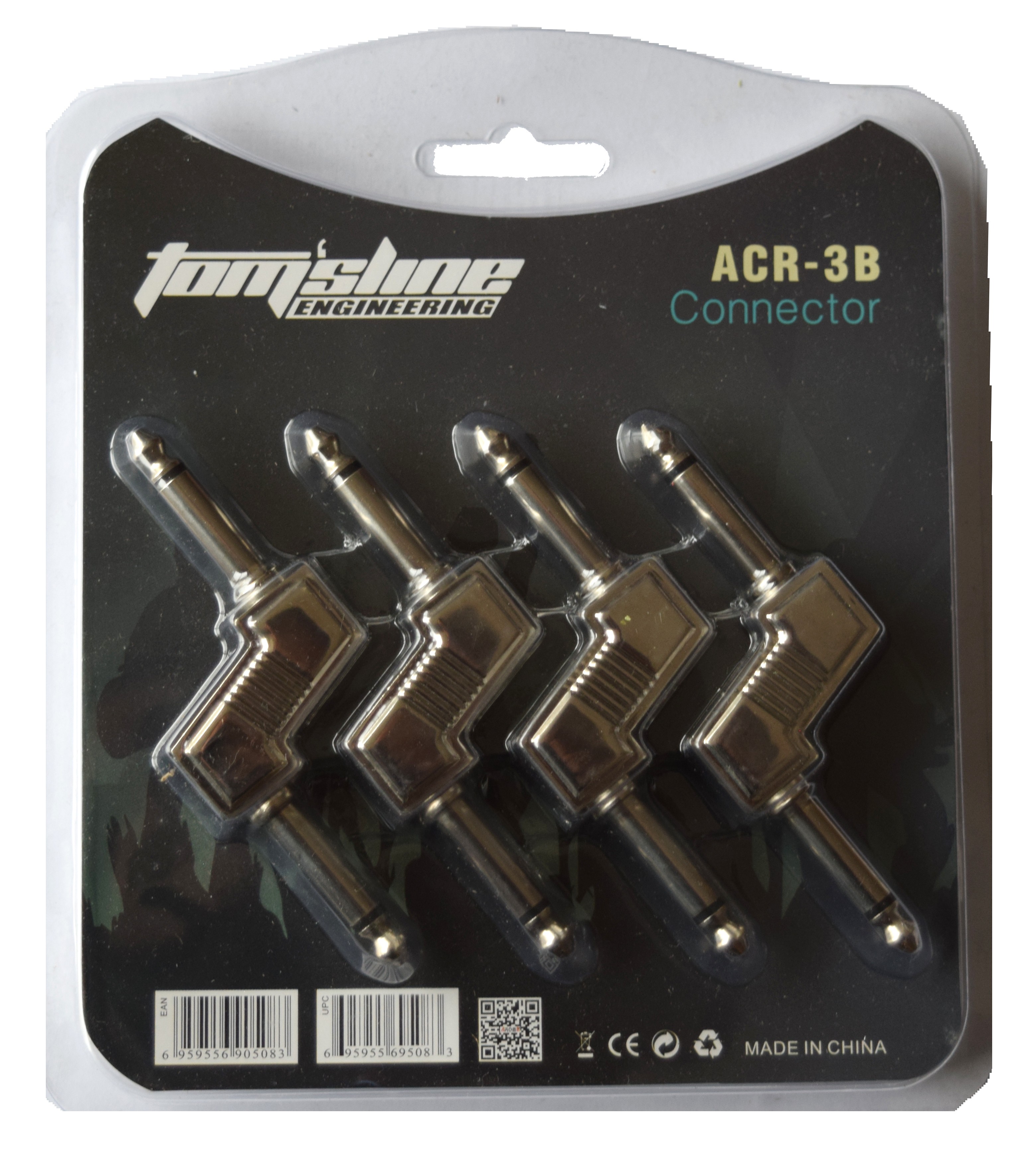 TOMSLINE ACR-3B ''Z'' TYPE 1/4 CONNECTORS FOR PEDALS - PACK OF 4