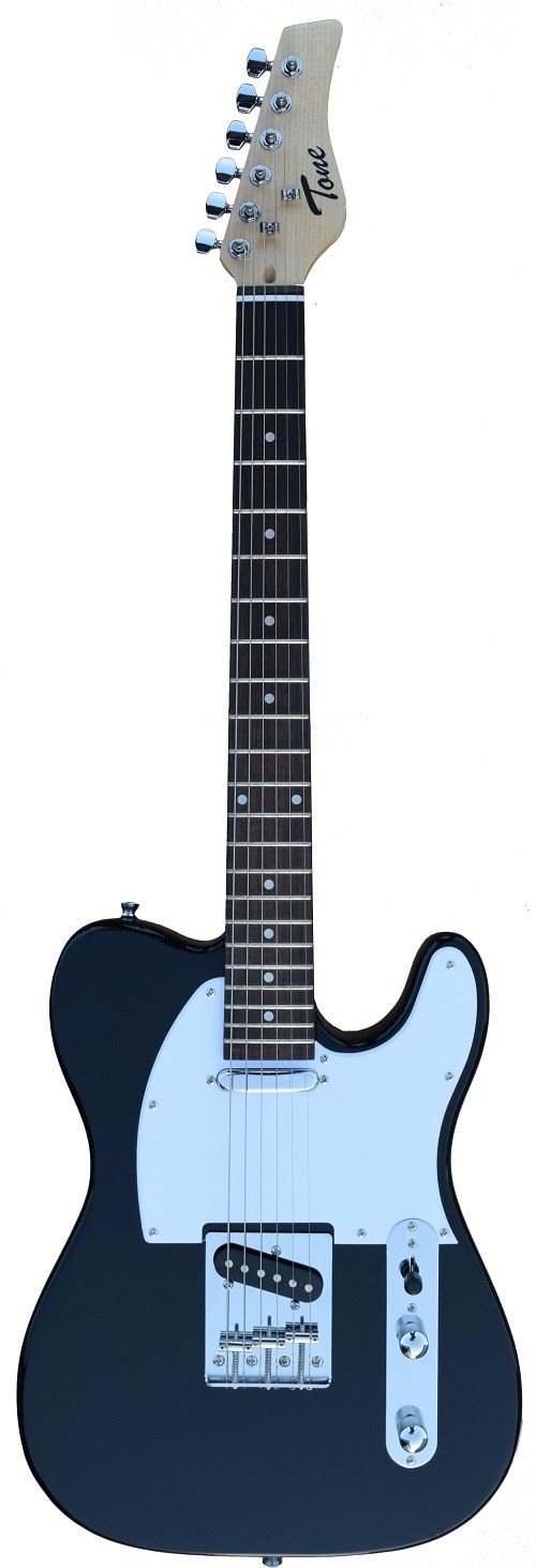 A TONE TELECASTER SHAPED ELECTRIC GUITAR INTO BLACK COLOR