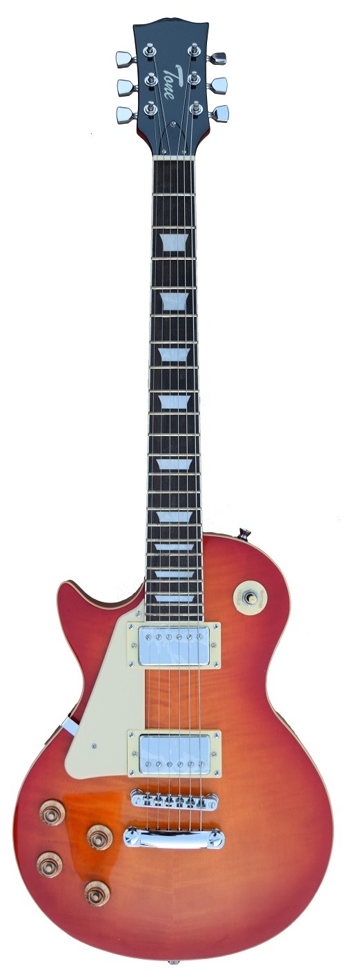 A TONE LESPAUL SHAPED LEFT HANDED CHERRY BURST