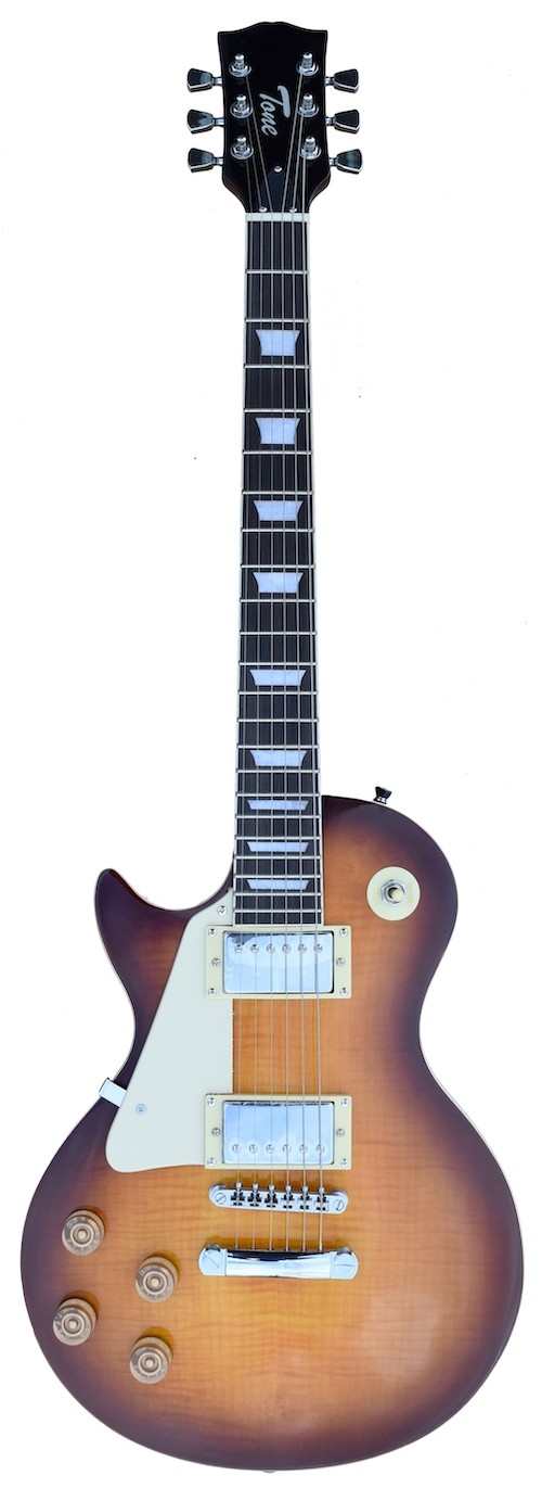 A TONE LESPAUL SHAPED LEFT HANDED - FIRE BURST
