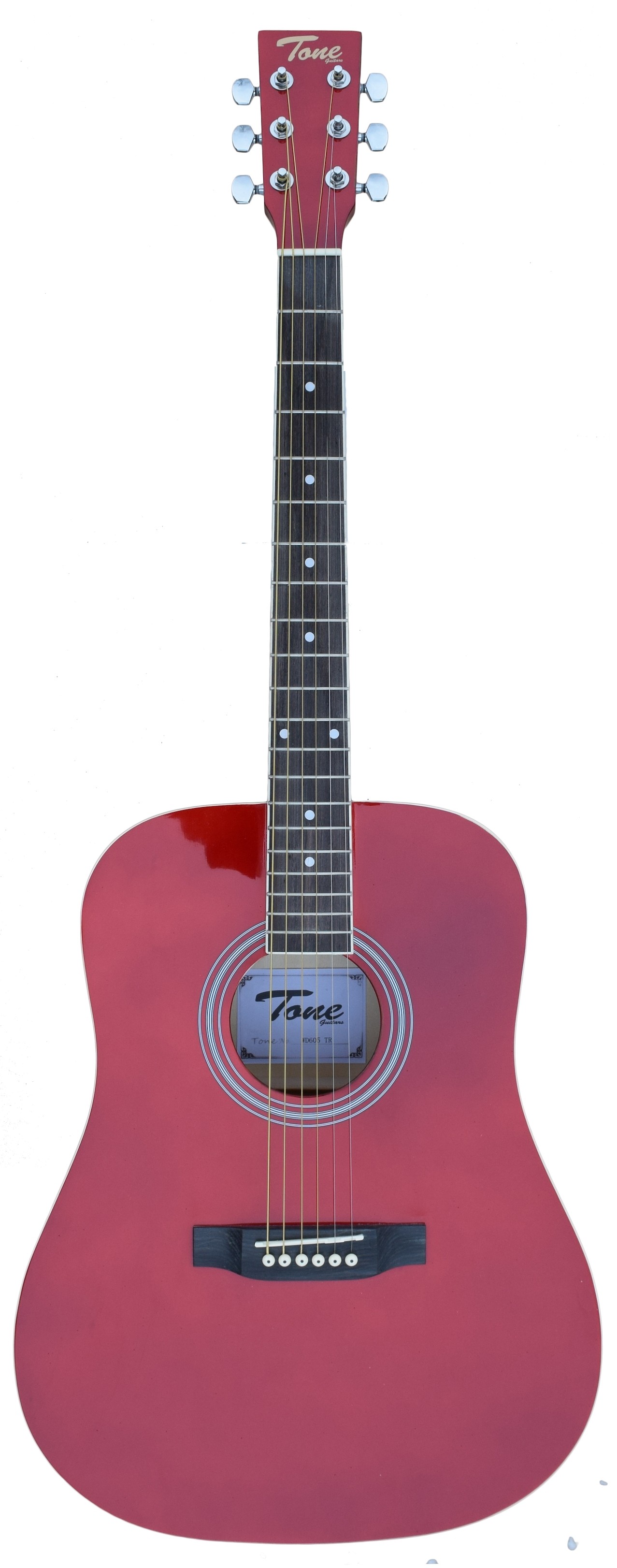 TONE WD605 FULL SIZE ACOUSTIC GUITAR - TRANSPARENT RED