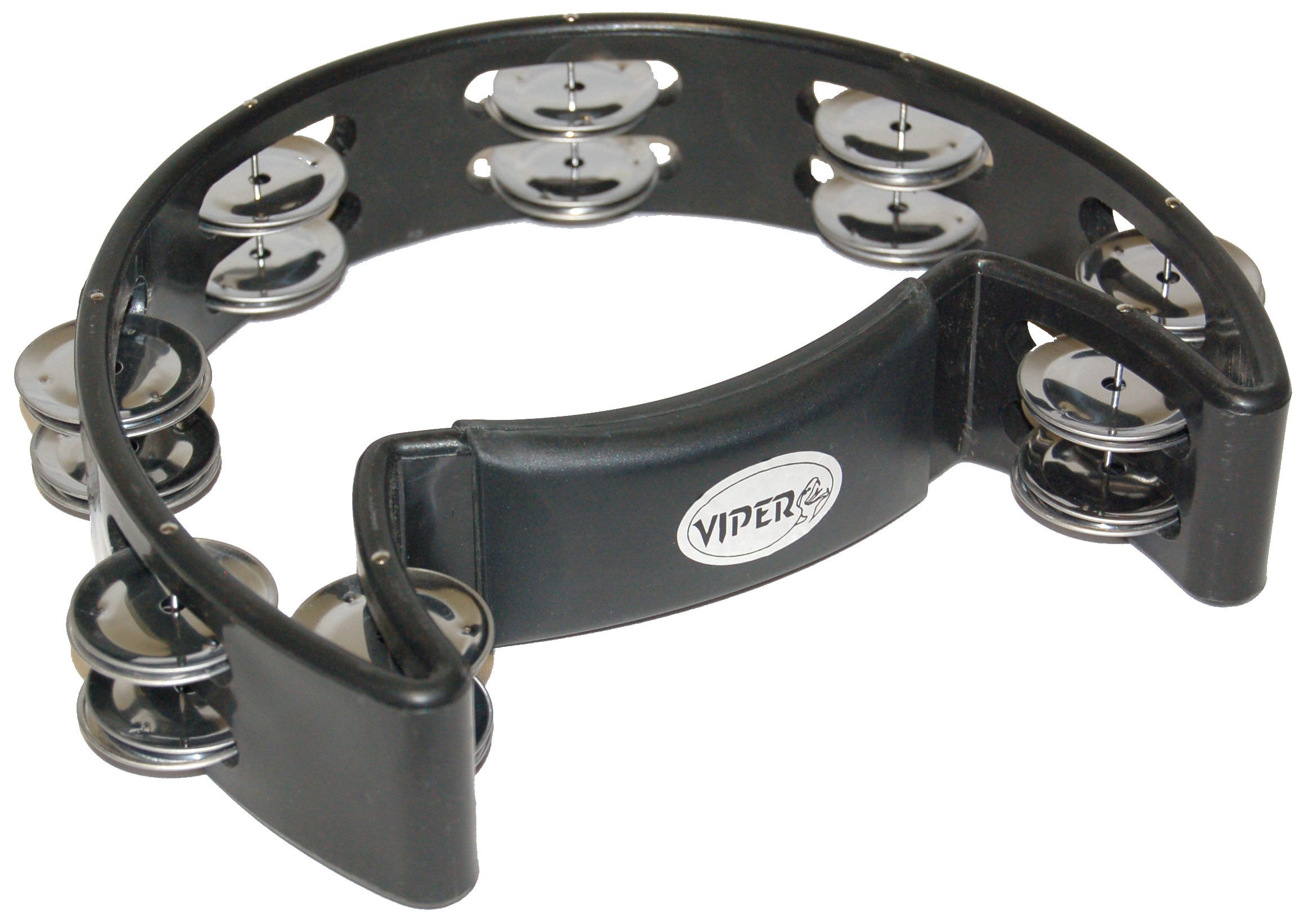 VIPER HALF-MOON TAMBOURINE IN BLACK