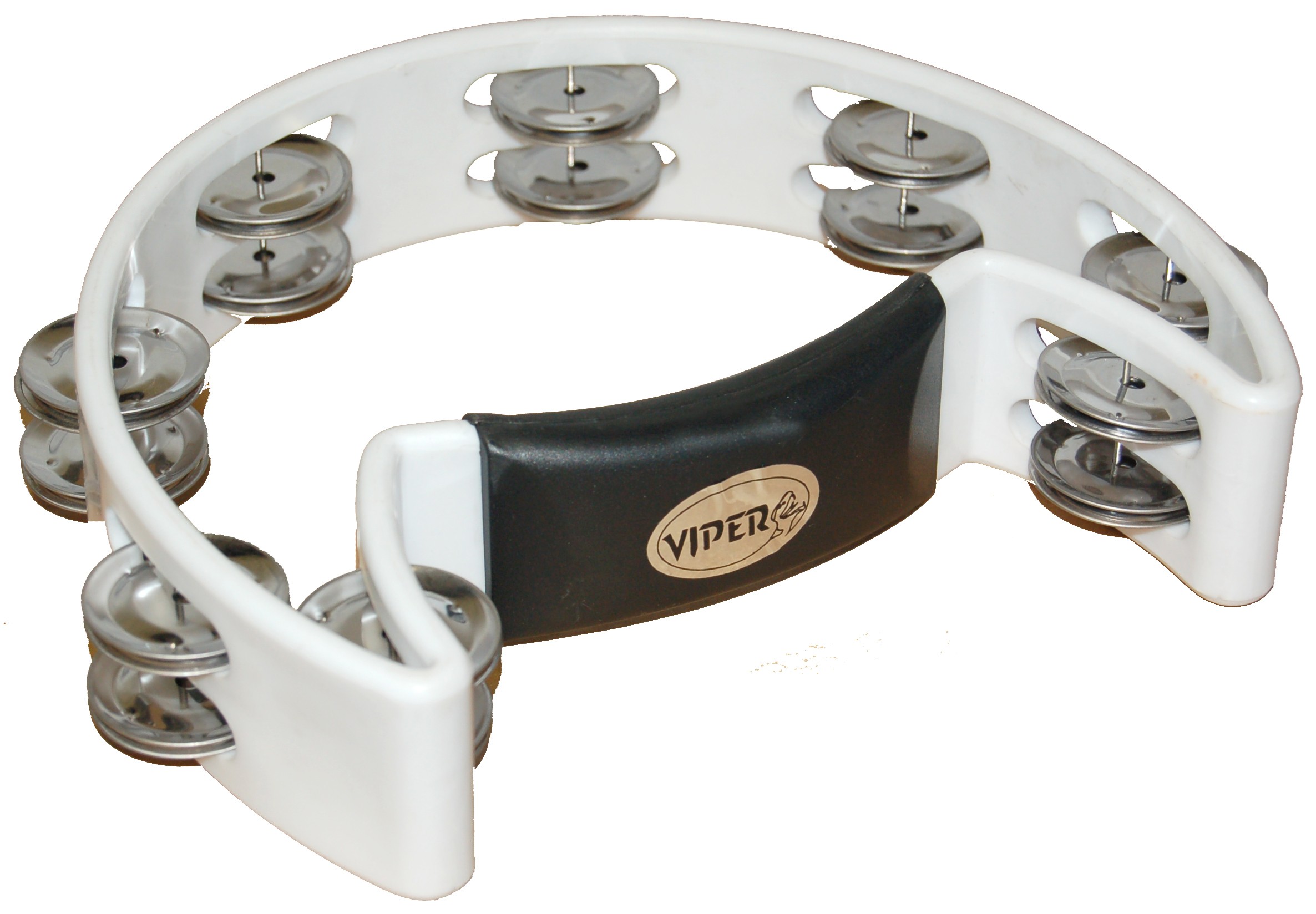 VIPER HALF-MOON TAMBOURINE IN WHITE