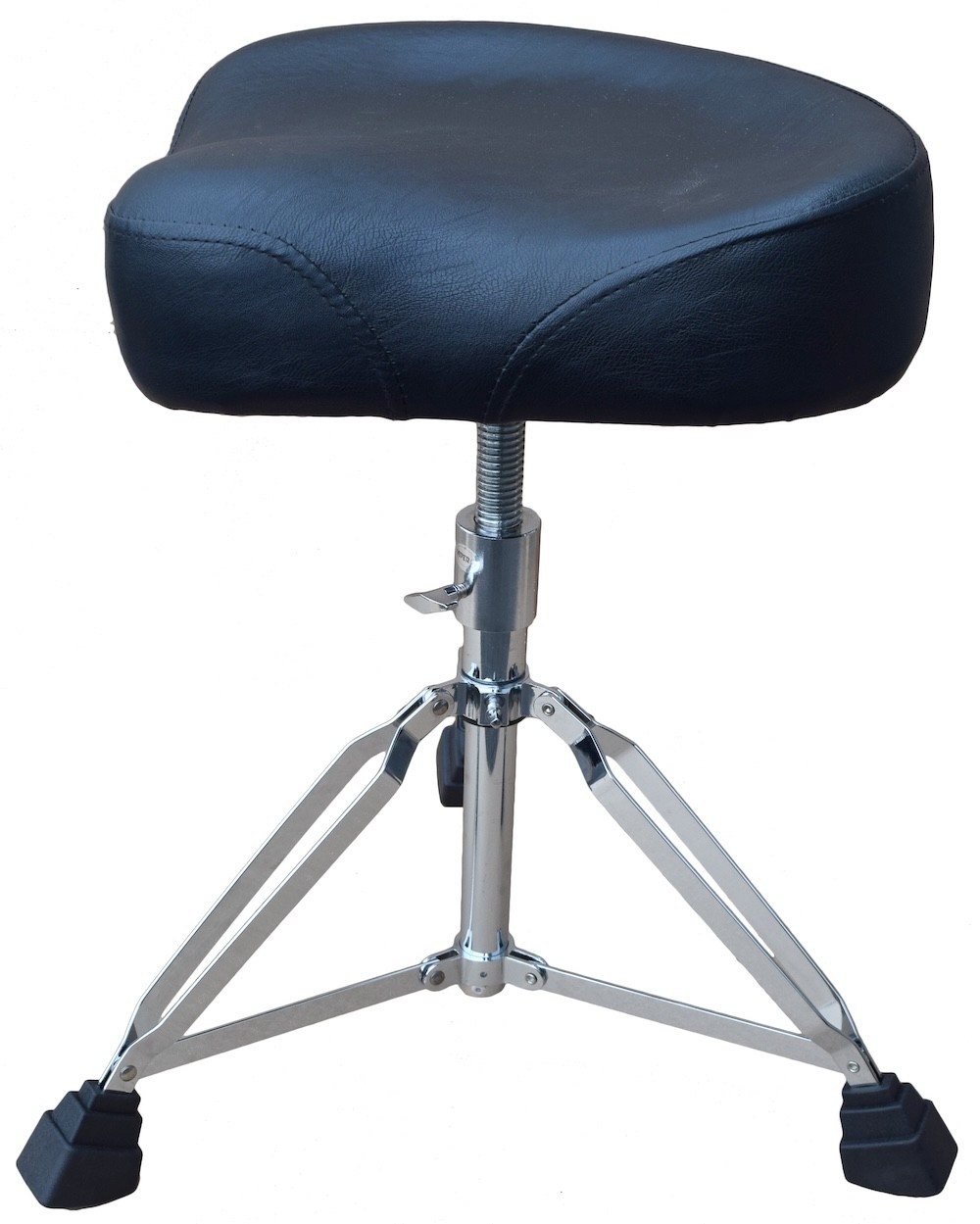 LEATHER TOP BIKE SEAT - DRUM THRONE - BLACK