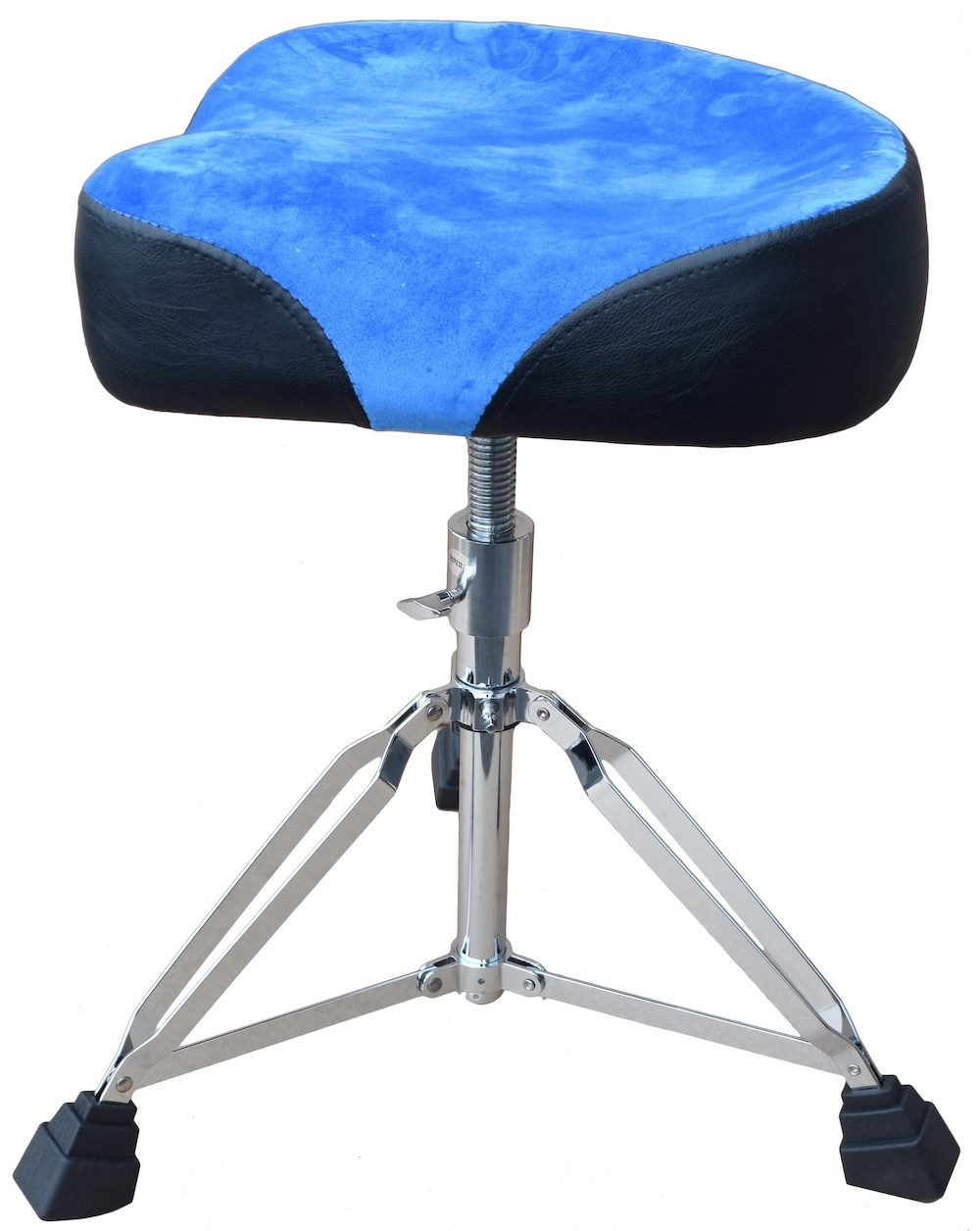 SUEDE TOP BIKE SEAT - DRUM THRONE - BLUE