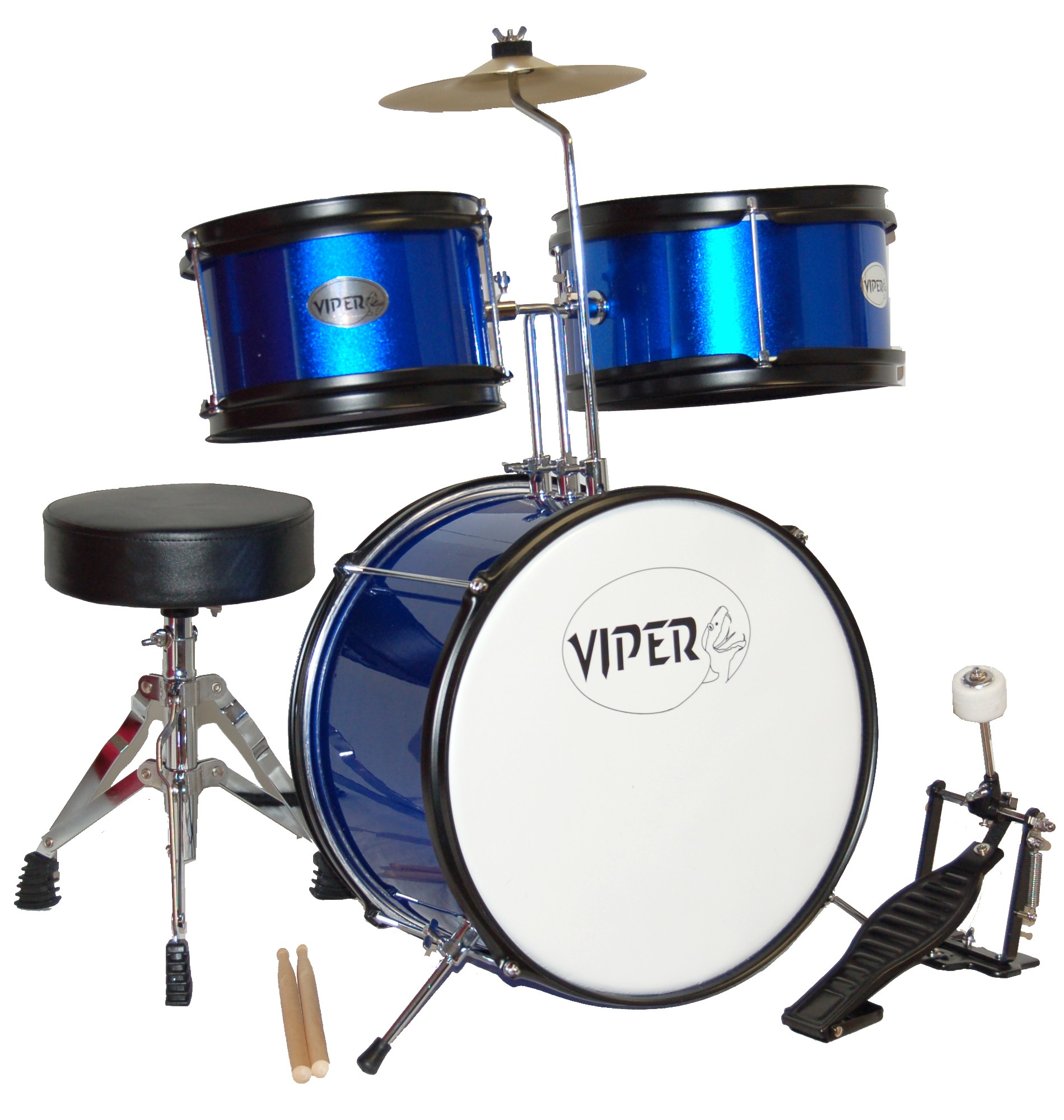 VIPER 3-PIECE JUNIOR DRUMKIT IN METALLIC BLUE