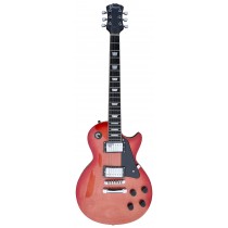 A Groove Lespaul Shaped Electric Guitar SET-Neck color PINK