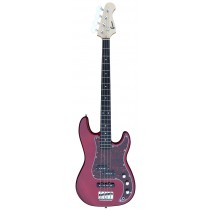 A PJ Bass Guitar 4 Strings (Jazz & Precision pickups) into METALLIC RED Color