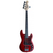 GROOVE P5024 5 STRING BASS - METALLIC RED
