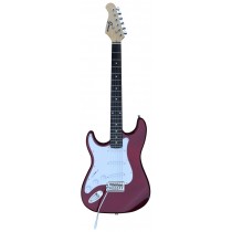 Groove Strat-Shaped Left-Handed Electric guitar - Metallic Red