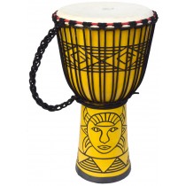 ECKO 60CM CARVED DJEMBE - YELLOW FACE