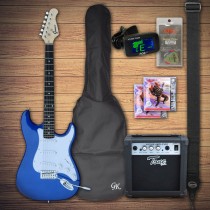 GROOVE S2024 ELECTRIC GUITAR PACK IN METALLIC BLUE - ALL YOU NEED TO START PLAYING