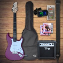 GROOVE S2024 ELECTRIC GUITAR PACK IN FUNKY MAUVE - ALL YOU NEED TO START PLAYING