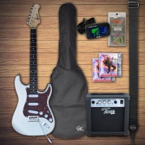 GROOVE S2024 ELECTRIC GUITAR PACK IN SILVER - ALL YOU NEED TO START PLAYING