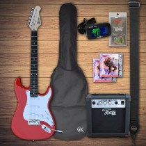 GROOVE S2024 ELECTRIC GUITAR PACK IN METALLIC RED - ALL YOU NEED TO START PLAYING