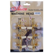 ALICE AFD-019CP GOLD MACHINE HEAD SET FOR CLASSICAL GUITAR - LONG CONFIGURATION